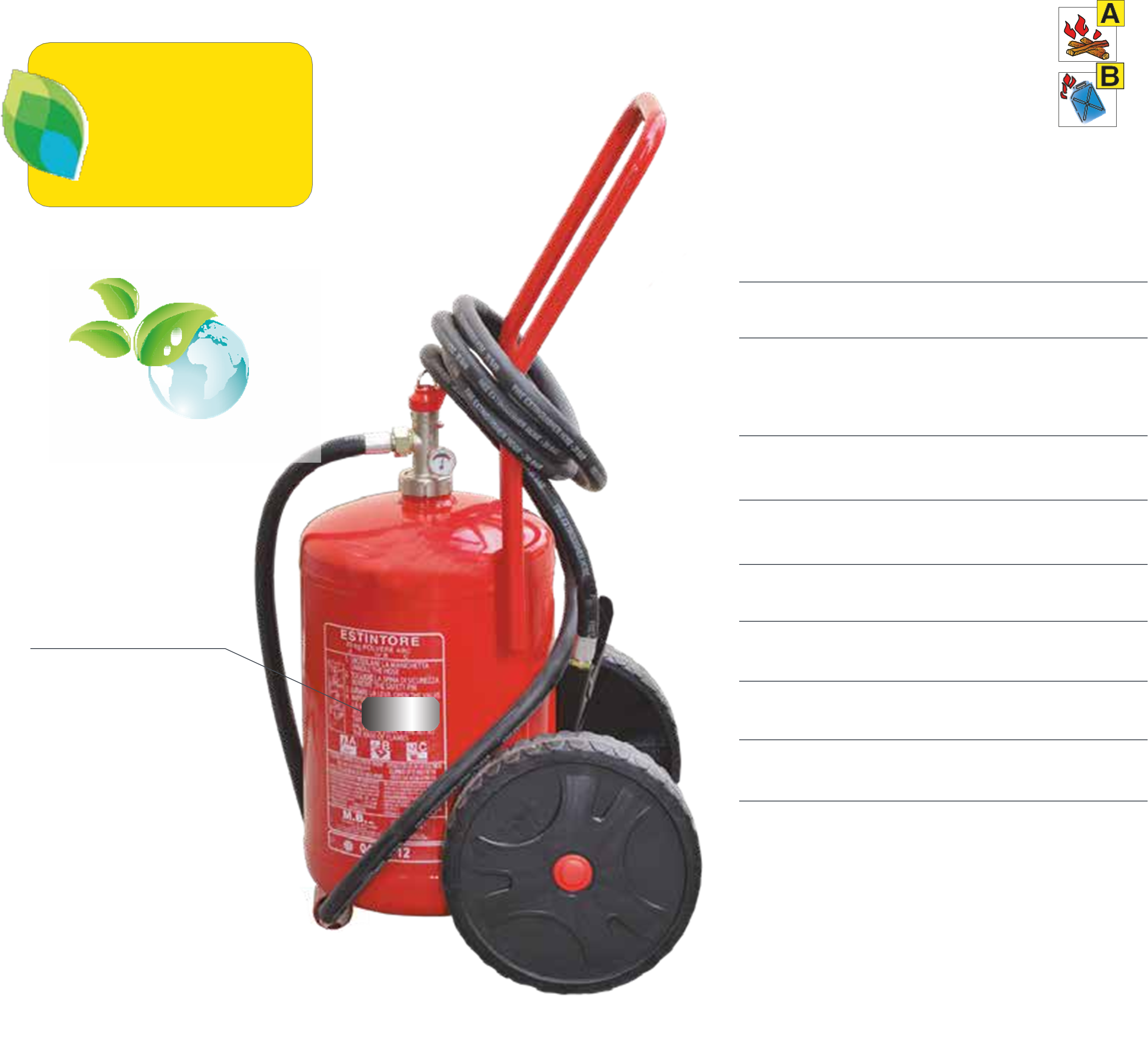 Πυροσβεστήρας Τροχήλατος 25Lt  Fluorine free(PFOS - PFAS - PFOA )