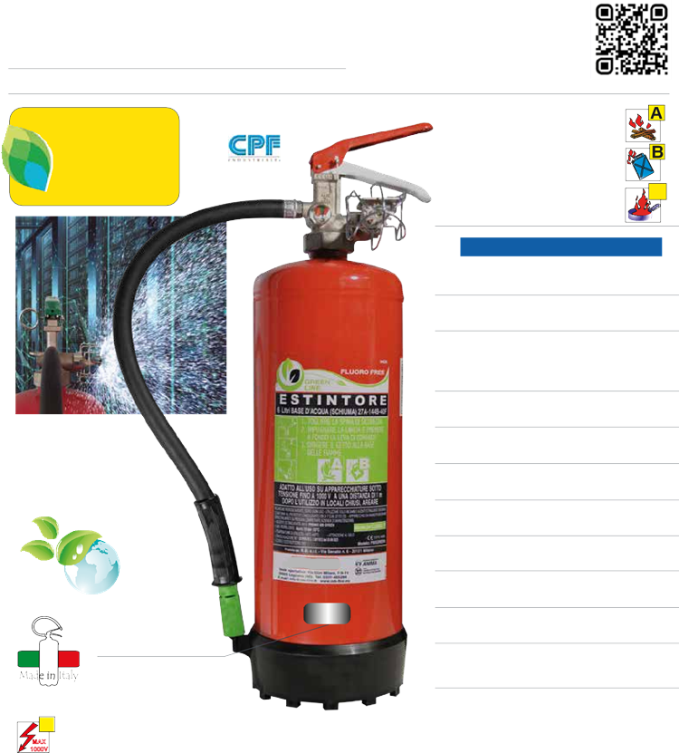 Πυροσβεστήρας Αφρού 9Lt  Fluorine free (PFOS - PFAS - PFOA )