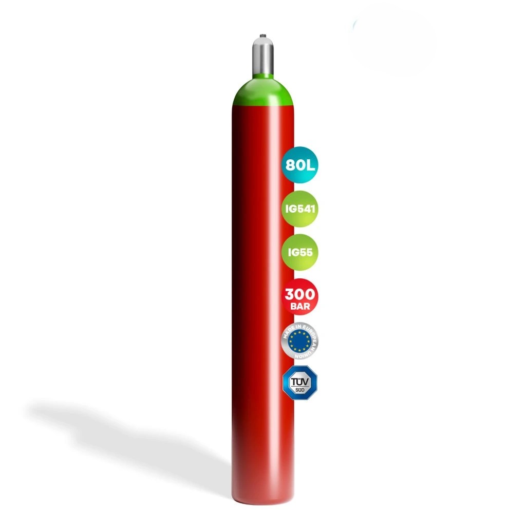 Πυρόσβεση Βιομηχανικά Αέρια Χαλύβδινες φιάλες 80Lt  INERGEN