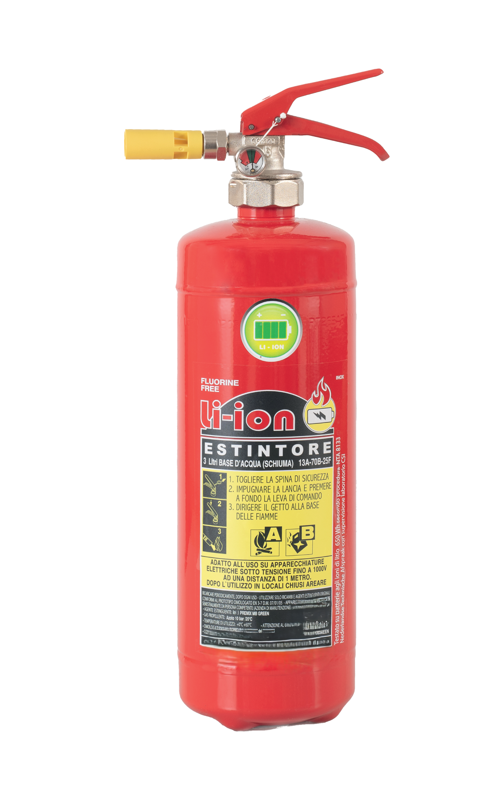 Πυροσβεστήρας φορητός  Λιθίου 3Lt A.B Li-ion