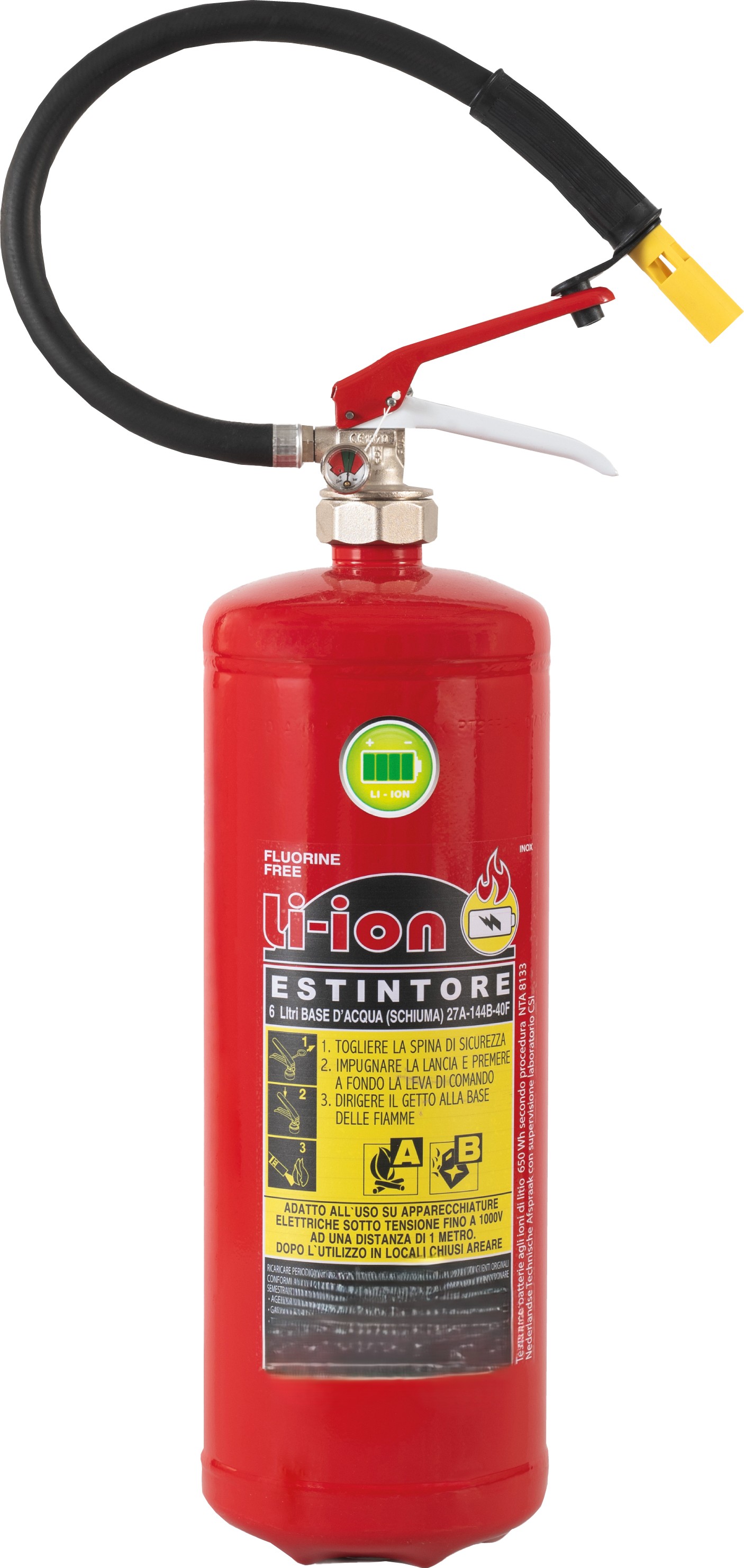 Πυροσβεστήρας φορητός  Λιθίου 6Lt A.B Li-ion