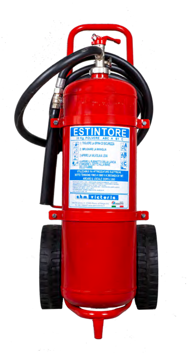 Πυροσβεστήρας Τροχήλατος Σκόνης 25kg A B1 C