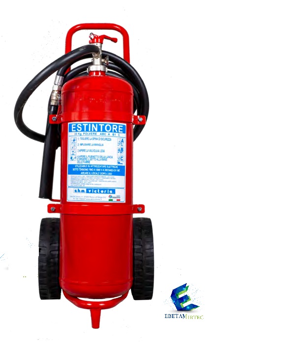 Πυροσβεστήρας Τροχήλατος Σκόνης 25Kg ABC  