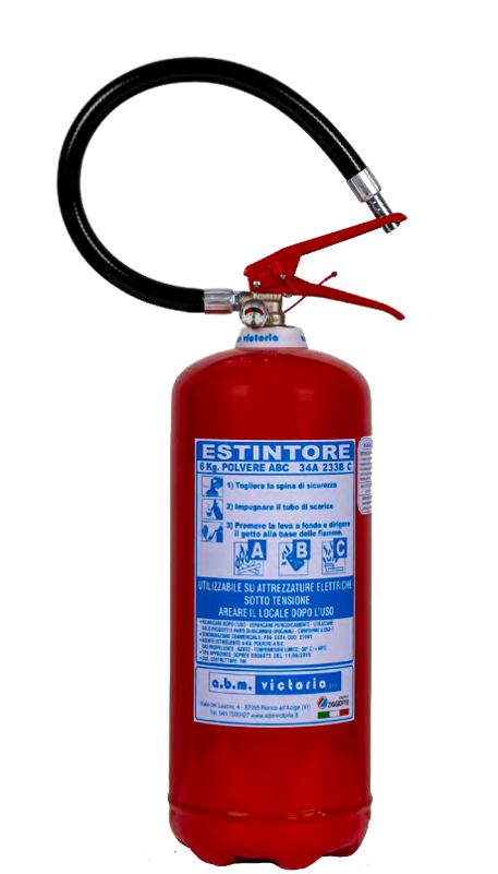 Πυροσβεστήρας ξηράς σκόνης ABC40% 6kg PA6 EST4