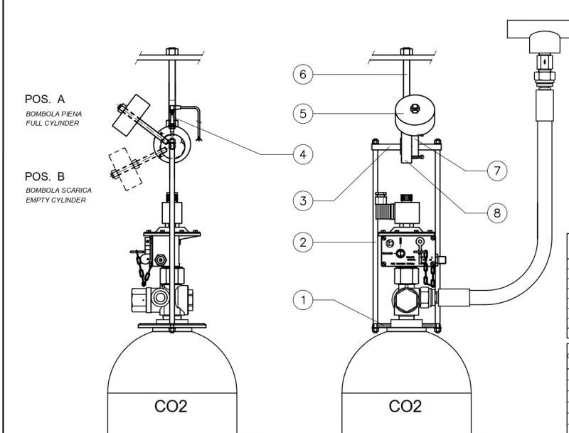 Φωτογραφία από CO2 - Σύστημα ζύγισης για Φιάλες με ειδικό αισθητήρα και καλώδιο.